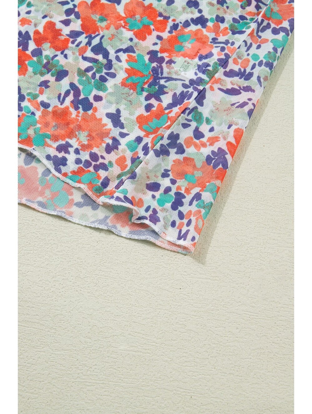 Long Sleeve Floral Print Mesh Top [COPY] - Picture 5 of 6